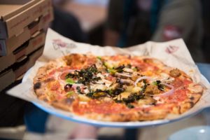 Pizza with seasonal Kale